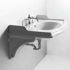 Old England Suffolk, 90cm Console Basin & Ceramic Brackets | OFB -Oldfashionedbathrooms Store 90cm console basin ceramic brackets4