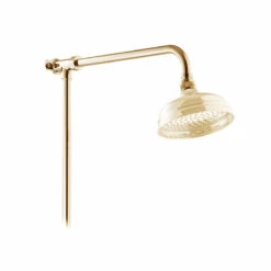 St James - 'Kit 3' Antique Gold Exposed Shower | Old Fashioned Bathrooms -Oldfashionedbathrooms Store Antique Gold St James 18mm Shower Arm Rail