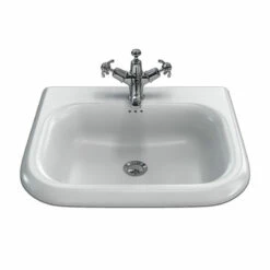 Small Roll Top Basin | Stainless Steel | Old Fashioned Bathrooms -Oldfashionedbathrooms Store Basin 550 recessed