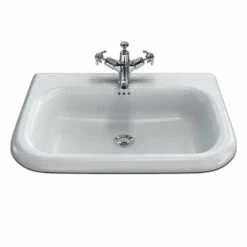 Medium Roll Top Basin & Stand | Steel | Old Fashioned Bathrooms -Oldfashionedbathrooms Store Basin 650 recessed