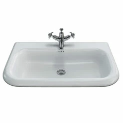 Large Roll Top Basin | Stainless Steel | Old Fashioned Bathrooms -Oldfashionedbathrooms Store Basin 750 recessed
