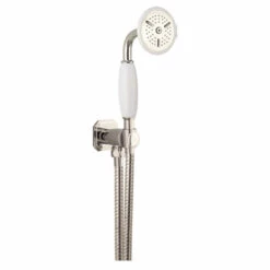 Belgravia Shower Handset, Wall Outlet & Hose | OFB 5 Belgravia Shower Handset, Wall Outlet & Hose | OFB -Oldfashionedbathrooms Store Belgravia Shower Handset Wall Outlet and Hose nickel