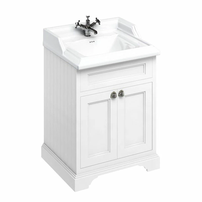 Burlington Freestanding Vanity Unit With Doors And Classic Basin 1 Burlington Freestanding Vanity Unit With Doors And Classic Basin