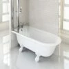 Burlington Hampton 150cm Left Handed Showering Bath With Standard Feet | Old Fashioned Bathrooms