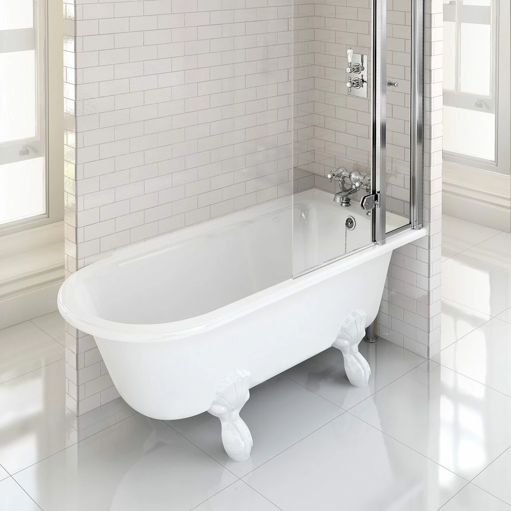 Burlington Hampton 150cm Right Handed Showering Bath With Standard Feet | Old Fashioned Bathrooms 1 Burlington Hampton 150cm Right Handed Showering Bath With Standard Feet | Old Fashioned Bathrooms