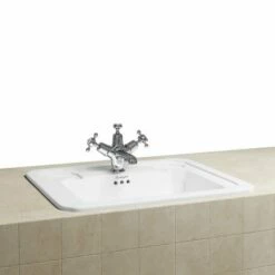 Burlington Inset Basin In White | Old Fashioned Bathrooms
