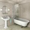 Hampton 170cm Left Handed Showering Bath With Standard Feet | Old Fashioned Bathrooms