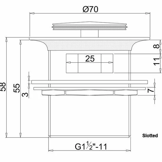 Burlington 'Click-clack' Basin Waste Slotted/unslotted | OFB 2 Burlington 'Click-clack' Basin Waste Slotted/unslotted | OFB - Image 2