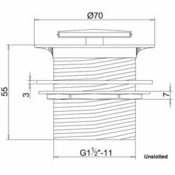 Burlington 'Click-clack' Basin Waste Slotted/unslotted | OFB 5 Burlington 'Click-clack' Basin Waste Slotted/unslotted | OFB -Oldfashionedbathrooms Store Click clack bath waste unslotted