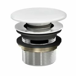 Burlington Click Clack Bath Waste, Natural Stone Cover | OFB