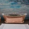 Hurlingham Bulle Reserve Copper Bath - Copper Exterior & Nickel Interior