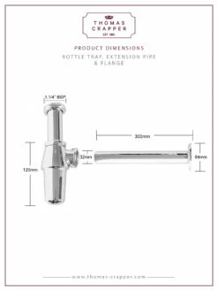 Thomas Crapper Horton Cloakroom Basin Set 29 Thomas Crapper Horton Cloakroom Basin Set -Oldfashionedbathrooms Store Dim 202222 Bottle Trap Ext Pipe