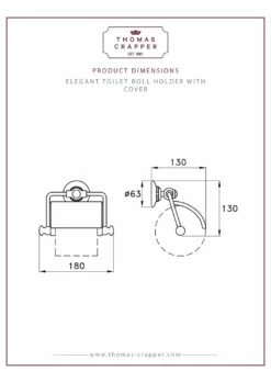 Oldfashionedbathrooms Store -Oldfashionedbathrooms Store Dim 20374 Elegant Toilet Roll Holder with Cover TCAC1032 1 pdf
