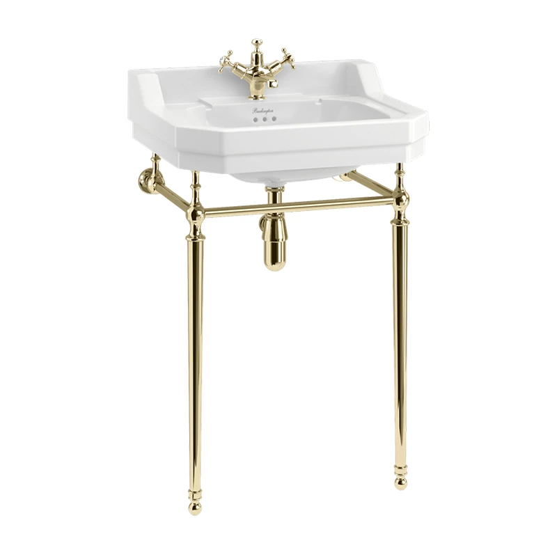 Burlington Edwardian 56cm Basin With Chrome Stand 3 Burlington Edwardian 56cm Basin With Chrome Stand - Image 3