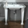 Empire Art Deco 920mm Winged Console Basin & Ceramic Leg Set | OFB