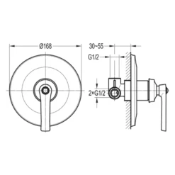 Liberty Concealed Manual Shower Mixer Valve By Old Fashioned Bathrooms -Oldfashionedbathrooms Store Flova Liberty Concealed Manual Shower 1 Outlet Tech