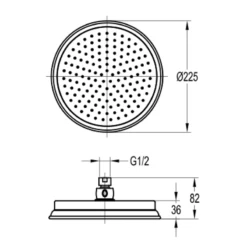 Liberty Brass 225mm Shower Head By Old Fashioned Bathrooms -Oldfashionedbathrooms Store Flova Liberty Shower Rose Tech