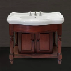 Foresters 100cm Period Basin & Oak Cabinet | Old Fashioned Bathrooms 14 Foresters 100cm Period Basin & Oak Cabinet | Old Fashioned Bathrooms -Oldfashionedbathrooms Store Foresters 100cm Bow Front Unit Mahogany