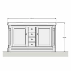 Foresters His & Hers Double Basin Vanity Unit - Made In Suffolk -Oldfashionedbathrooms Store Foresters His Hers Double Basin Vanity Unit Image 1
