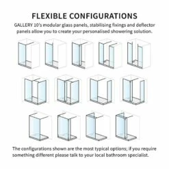Crosswater 'Gallery 10' Walk Through With Hinged Deflectors | Suffolk -Oldfashionedbathrooms Store Gallery 10 Walk Through with Hinged Deflectors 5