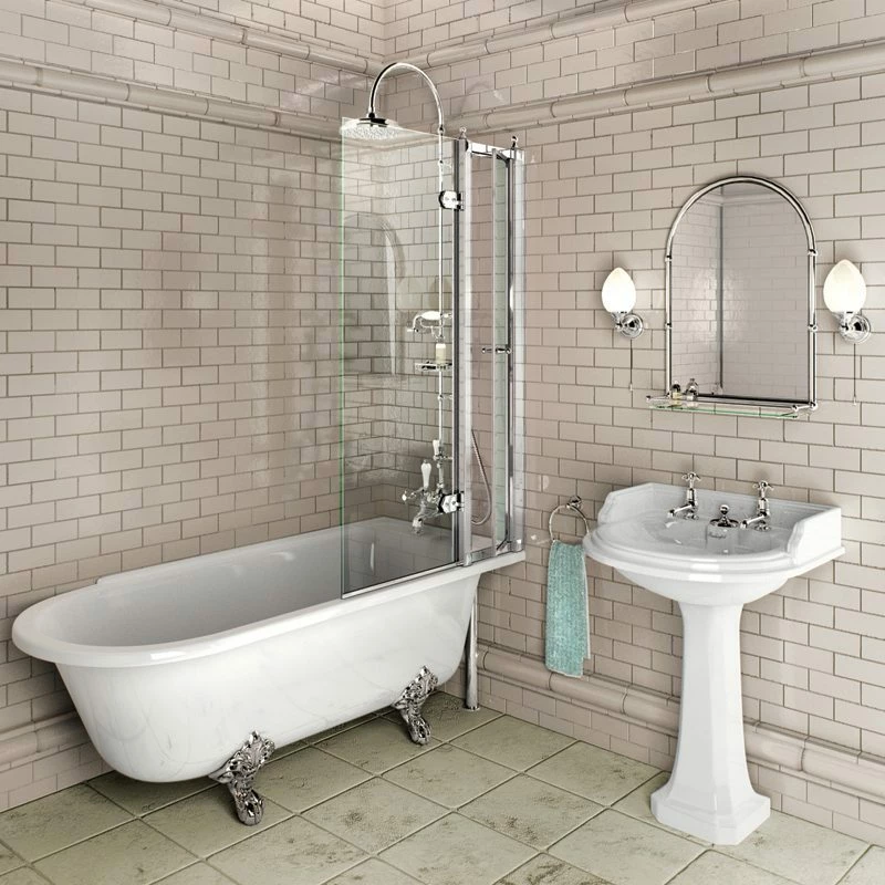 Burlington Hampton 170cm Right Handed Showering Bath With Standard Feet | Old Fashioned Bathrooms 1 Burlington Hampton 170cm Right Handed Showering Bath With Standard Feet | Old Fashioned Bathrooms