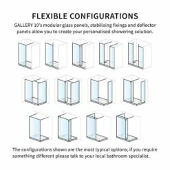 Crosswater 'Gallery 10' Glass Corner | Old Fashioned Bathrooms -Oldfashionedbathrooms Store Image 1 2