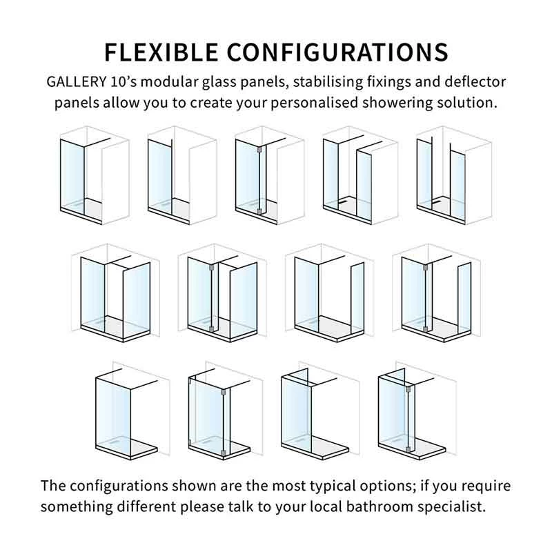 Crosswater 'Gallery 10' Recess With Double Panel Ceiling Bracing Bar | OFB 4 Crosswater 'Gallery 10' Recess With Double Panel Ceiling Bracing Bar | OFB - Image 4