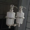 Thomas Crapper Elegant Wall Mounted Double Soap Dispenser Holder | Old Fashioned Bathrooms