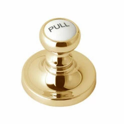 Independent Pop Up Basin Waste - Chrome, Gold, Nickel -Oldfashionedbathrooms Store Independant Pop up Waste Gold close up