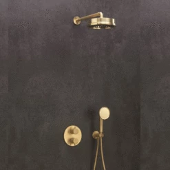 MPRO Industrial Easy Clean Shower Head 8" By Old Fashioned Bathrooms 7 MPRO Industrial Easy Clean Shower Head 8" By Old Fashioned Bathrooms -Oldfashionedbathrooms Store MPRO Industrial 2 Outlet Shower Valve with Shower Rose on Wall Arm and Handshower on Wall Bracket 3