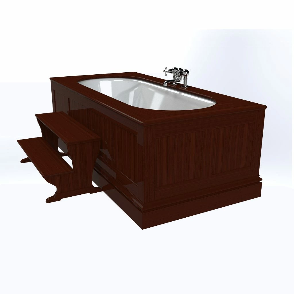Windsor Panelled Bath Available In Mahogany, Oak, Walnut | OFB 1 Windsor Panelled Bath Available In Mahogany, Oak, Walnut | OFB