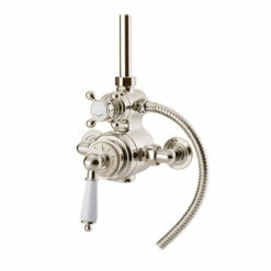 St James - 'Kit 2' Nickel Exposed Shower | Old Fashioned Bathrooms -Oldfashionedbathrooms Store Nickel Traditional Exposed Valve 2 Outlets