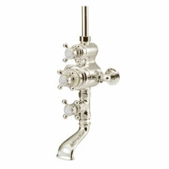 St James - 'Kit 3' Nickel Exposed Shower | Old Fashioned Bathrooms -Oldfashionedbathrooms Store Nickel Traditional Exposed Valve and Bath Filler