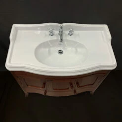 Old England Princess Vanity Unit With Large Console Basin -Oldfashionedbathrooms Store Old England Princess 3 Door Vanity Unit top view