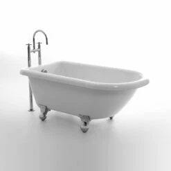 Orlando Acrylic Roll Top Bath - 1380mm | Old Fashioned Bathrooms
