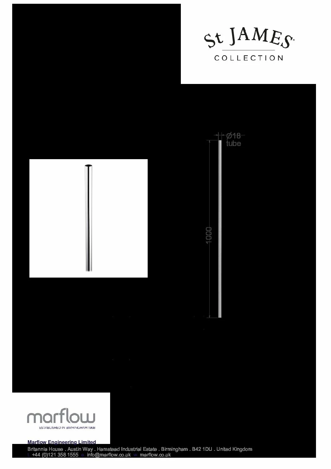 St James Nickel 18mm Riser Pipe | Old Fashioned Bathrooms 2 St James Nickel 18mm Riser Pipe | Old Fashioned Bathrooms - Image 2