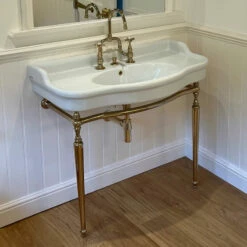 Palladio 100cm Console Basin On Metal Wash Stand | OFB