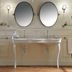 Palladio Double Console Basin On Ceramic Legs | OFB