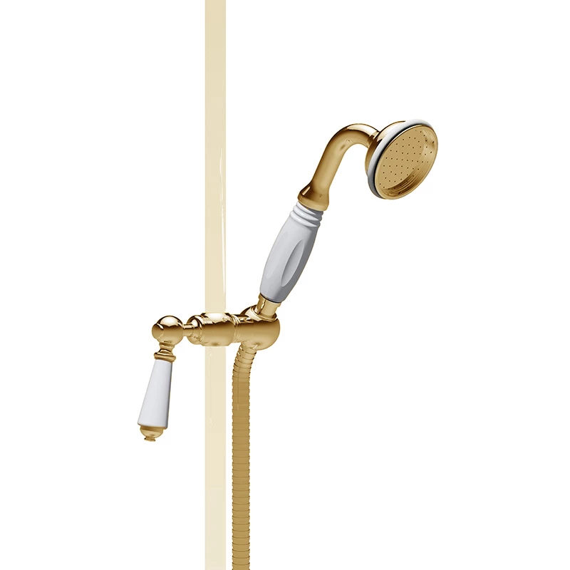 St James Antique Gold Hand Shower With Slider & Hose | OFB 1 St James Antique Gold Hand Shower With Slider & Hose | OFB