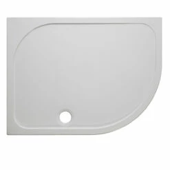 Offset Quadrant 45mm Stone Resin Shower Tray | Old Fashioned Bathrooms