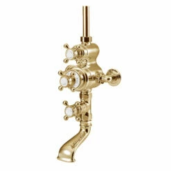St James - 'Kit 3' Antique Gold Exposed Shower | Old Fashioned Bathrooms -Oldfashionedbathrooms Store St James Antique Traditional Exposed Valve and Bath Filler