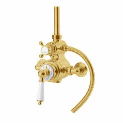 St James - 'Kit 2' Brass Exposed Shower | Shop Here -Oldfashionedbathrooms Store St James Brass Traditional Exposed Valve 2 Outlets 1