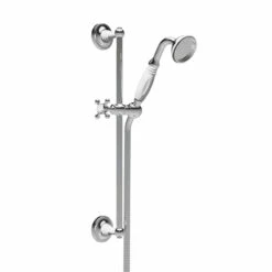 St James - 'Kit 6' Chrome Concealed Shower | Shop Here -Oldfashionedbathrooms Store St James Chrome Hand Shower on Slider Rail 1