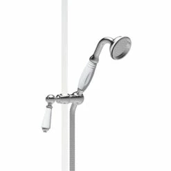 St James 'Kit 2' Chrome Exposed Shower | Shop Now -Oldfashionedbathrooms Store St James Chrome Hand Shower with Slider Hose 1
