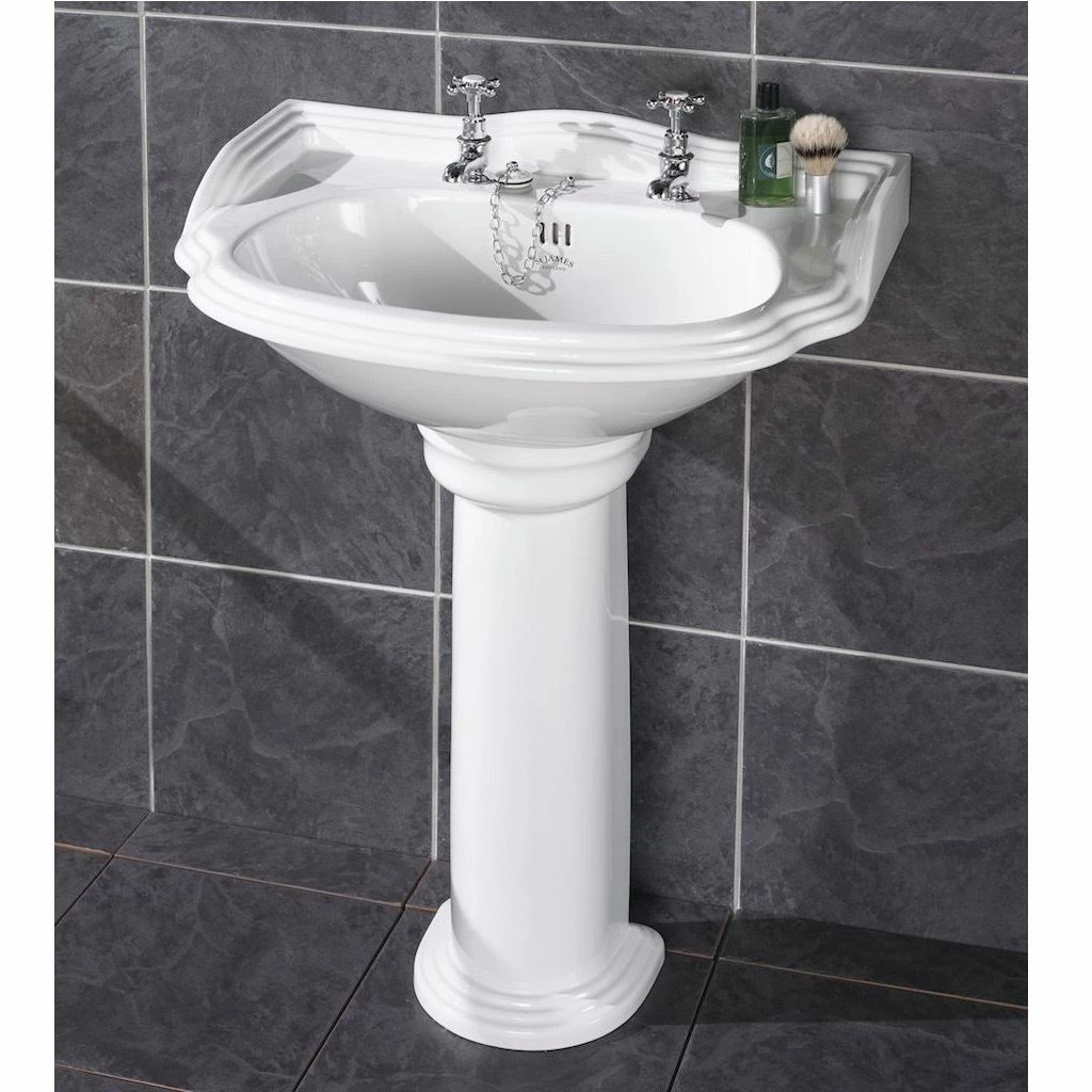 St James Hampton Large Basin And Pedestal | Old Fashioned Bathrooms 5 St James Hampton Large Basin And Pedestal | Old Fashioned Bathrooms - Image 5