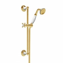 St James Brass Hand Shower On Slider Rail | Old Fashioned Bathrooms