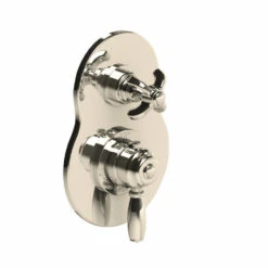 Thomas Crapper 1920 Shower Valve - Two Way Concealed Thermostatic -Oldfashionedbathrooms Store Thomas Crapper 1920 Shower Valve nickel