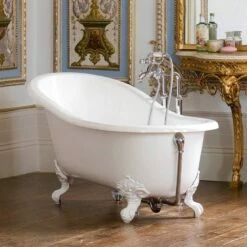 Victoria + Albert Shropshire Bath - Slipper 1537mm | Old Fashioned Bathrooms -Oldfashionedbathrooms Store Victoria Albert Shropshire Freestanding Traditional Roll Top Bath Image2