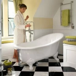 Victoria + Albert Shropshire Bath - Slipper 1537mm | Old Fashioned Bathrooms -Oldfashionedbathrooms Store Victoria Albert Shropshire Freestanding Traditional Roll Top Bath Image4