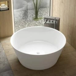 Victoria + Albert Taizu Bath - Circular 1500mm | Old Fashioned Bathrooms -Oldfashionedbathrooms Store Victoria Albert Taizu Freestanding Modern Roll Top Bath Image2